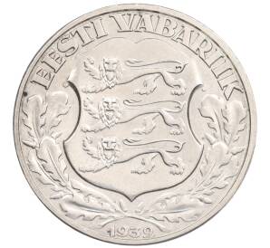 2 кроны 1932 года Эстония «300 лет университету в Тарту» — Фото №2