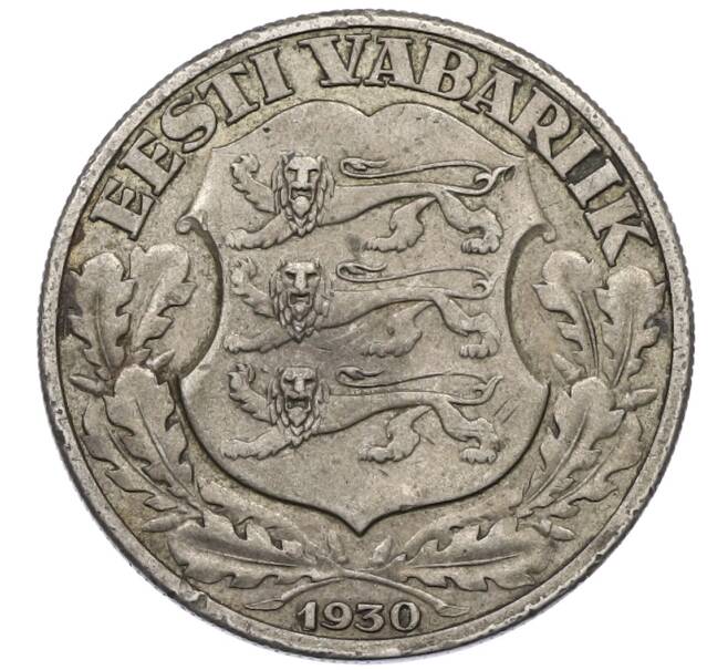 Монета 2 кроны 1930 года Эстония «Замок Тоомпеа в Таллине» (Артикул: K12-71723) — Фото №2
