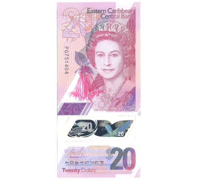 Банкнота 20 долларов 2019 года Восточные Карибы (Артикул: B2-4695) — Фото №1