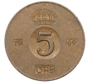 5 эре 1969 года Швеция — Фото №1