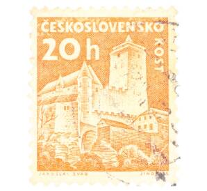 Почтовая марка 20 геллеров 1960 года Чехословакия «Замок Кост» — Фото №1