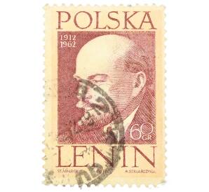 Почтовая марка 60 грошей 1962 года Польша «50-й летию приезда Ленина в Польшу»