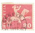 Почтовая марка 20 раппенов 1960 года Швейцария «Почтальон XIX-го века» (Артикул: P2-0755) — Фото №1