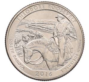 1/4 доллара (25 центов) 2016 года P США «Национальные парки - №34 Национальный парк Теодор-Рузвельт» — Фото №1