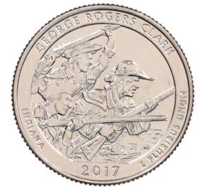 1/4 доллара (25 центов) 2017 года D США «Национальные парки — №40 Национальный исторический парк имени Джорджа Р. Кларка» — Фото №1