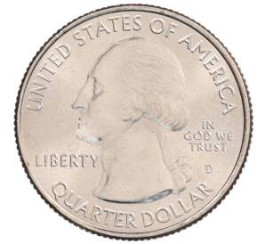1/4 доллара (25 центов) 2018 года D США «Национальные парки — №41 Национальное побережье живописных камней» — Фото №2