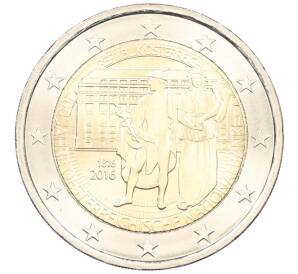 2 евро 2016 года Австрия «200 лет национальному банку Австрии» — Фото №1