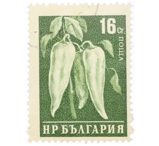 Почтовая марка 16 стотинок 1958 года Болгария «Перцы» (Артикул: P2-0817) — Фото №1