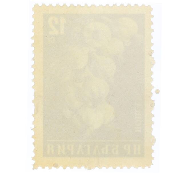 Почтовая марка 12 стотинок 1958 года Болгария «Чеснок» (Артикул: P2-0821) — Фото №2