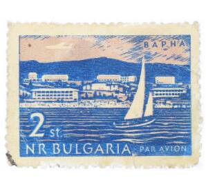 Почтовая марка 2 стотинки 1962 года Болгария «Парусник перед Варной» — Фото №1