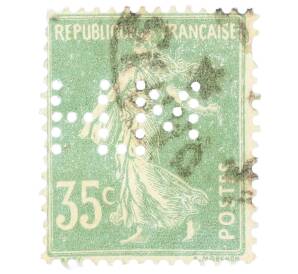 Почтовая марка 35 сантимов 1937 года Франция — Фото №1