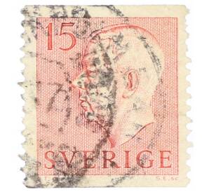 Почтовая марка 15 эре 1957 года Швеция — Фото №1