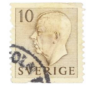 Почтовая марка 10 эре 1954 года Швеция — Фото №1