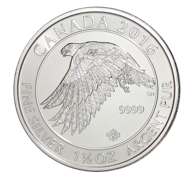 Монета 8 долларов 2016 года Канада — Кречет (Артикул M2-33371)