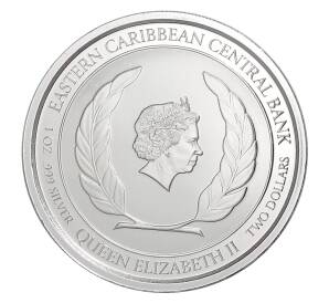 2 доллара 2019 года Восточные Карибы — Гренада