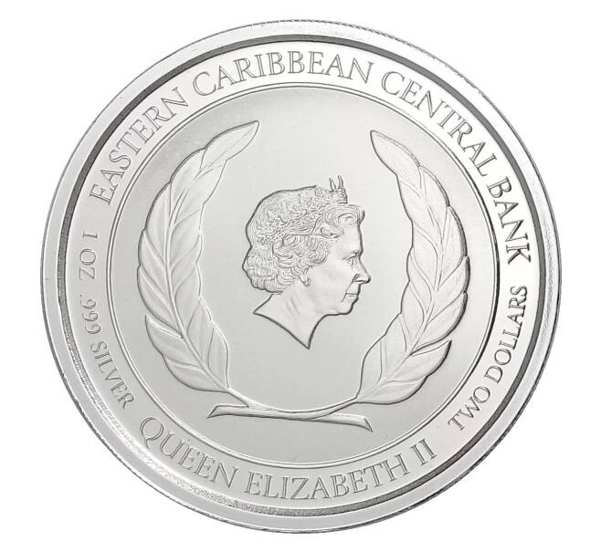 Монета 2 доллара 2019 года Восточные Карибы — Гренада (Артикул M2-33378)