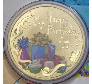 1 доллар 2019 года Австралия — День Рождения в подарочном конверте с маркой — Фото №1