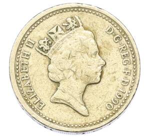 1 фунт 1990 года Великобритания — Фото №2