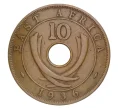Монета 10 центов 1936 года Британская Восточная Африка (Артикул M2-33398)