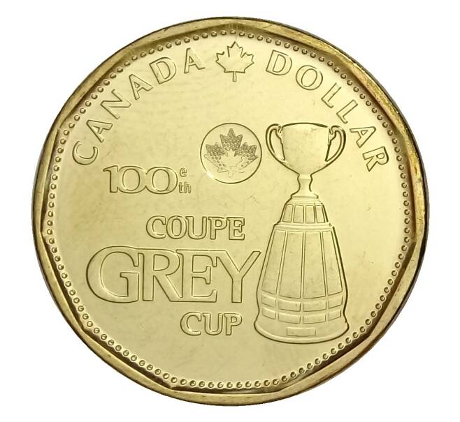 Монета 1 доллар 2012 года Канада — 100-й Кубок Грея (Артикул M2-33405)