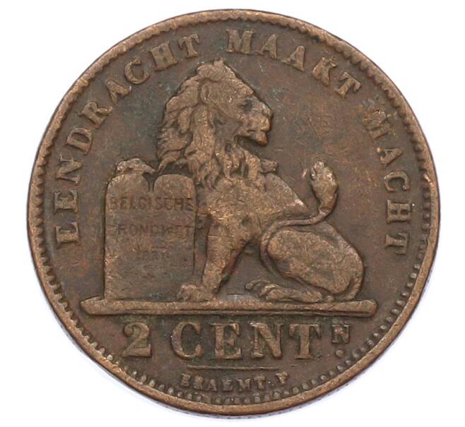 Монета 2 сантима 1911 года Бельгия (Надпись на голландском (DER BELGEN) (Артикул: M2-90985) — Фото №1