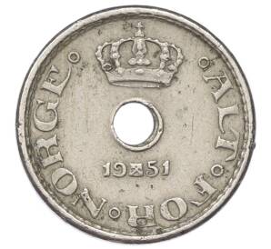 10 эре 1951 года Норвегия — Фото №1