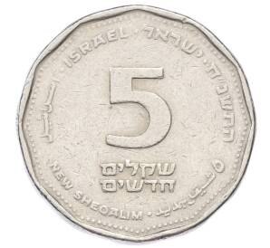 5 новых шекелей 1998 года (JE 5758) Израиль — Фото №1