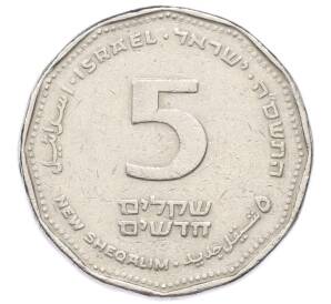 5 новых шекелей 1995 года (JE 5758) Израиль — Фото №1
