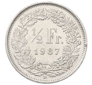 1/2 франка 1987 года Швейцария — Фото №1