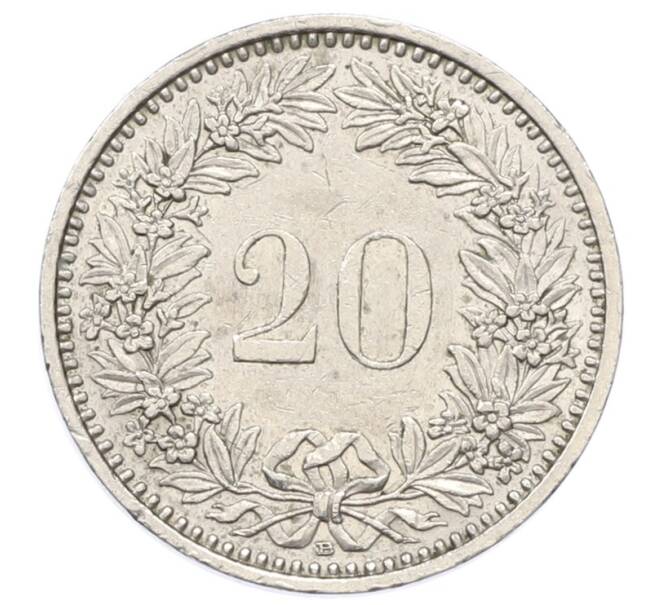 Монета 20 раппенов 1993 года Швейцария (Артикул: T11-27955) — Фото №2