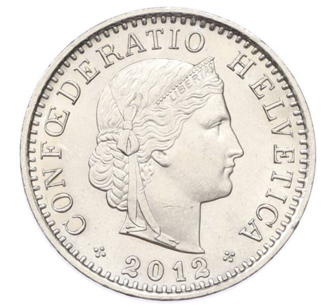 Монета 20 раппенов 2012 года Швейцария (Артикул: T11-27956) — Фото №1