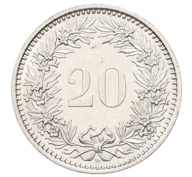 Монета 20 раппенов 2012 года Швейцария (Артикул: T11-27956) — Фото №2