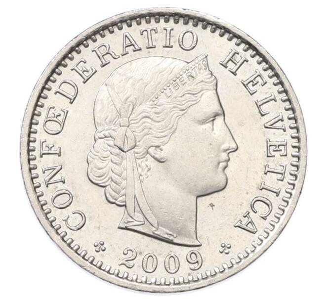 Монета 20 раппенов 2009 года Швейцария (Артикул: T11-27959) — Фото №1