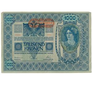 1000 крон 1919 года Австрия (Надпечатка на 1000 крон 1902 года) — Фото №1