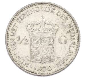 1/2 гульдена 1930 года Нидерланды — Фото №1