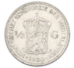 1/2 гульдена 1930 года Нидерланды — Фото №1