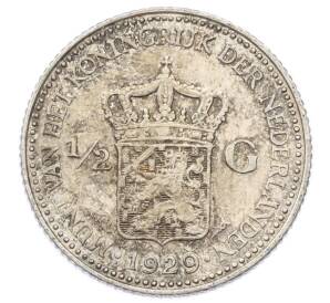 1/2 гульдена 1929 года Нидерланды — Фото №1