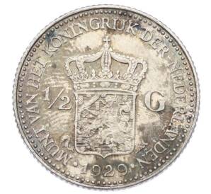 1/2 гульдена 1929 года Нидерланды — Фото №1