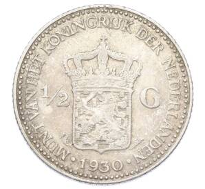 1/2 гульдена 1930 года Нидерланды — Фото №1