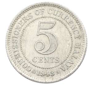 5 центов 1943 года Малайя — Фото №1