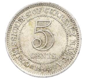 5 центов 1943 года Малайя — Фото №1