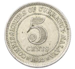 5 центов 1943 года Малайя — Фото №1