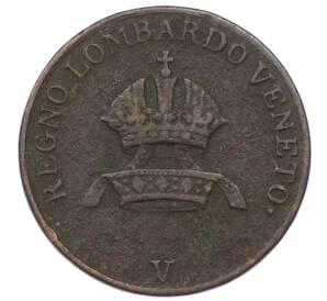 1 чентезимо 1822 года Ломбардия-Венеция — Фото №2