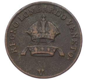 1 чентезимо 1822 года Ломбардия-Венеция — Фото №2