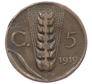 5 чентезимо 1919 года Италия — Фото №1