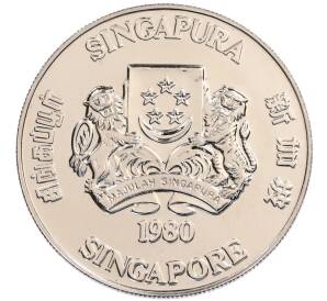 10 долларов 1980 года Сингапур «Спутники связи» — Фото №2