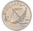 Монета 10 долларов 1980 года Сингапур «Спутники связи» (Артикул: M2-91172) — Фото №1