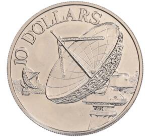 10 долларов 1980 года Сингапур «Спутники связи» — Фото №1