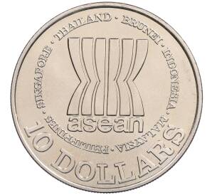 10 долларов 1987 года Сингапур «20 лет АСЕАН» — Фото №1