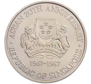 10 долларов 1987 года Сингапур «20 лет АСЕАН» — Фото №2